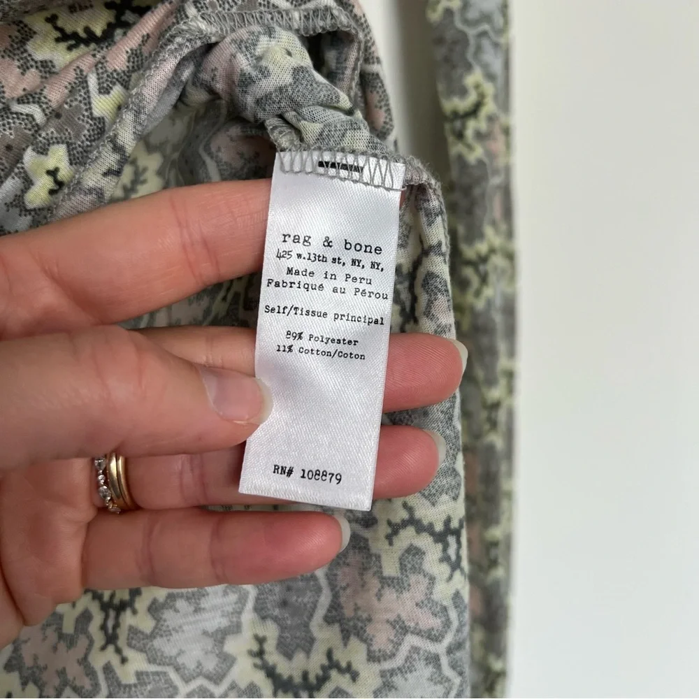 rag & bone Long Sleeve Tissue Top